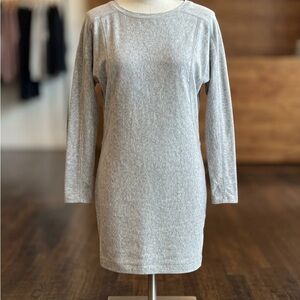 ATHLETA Grey Sweatshirt Dress, Size Medium.